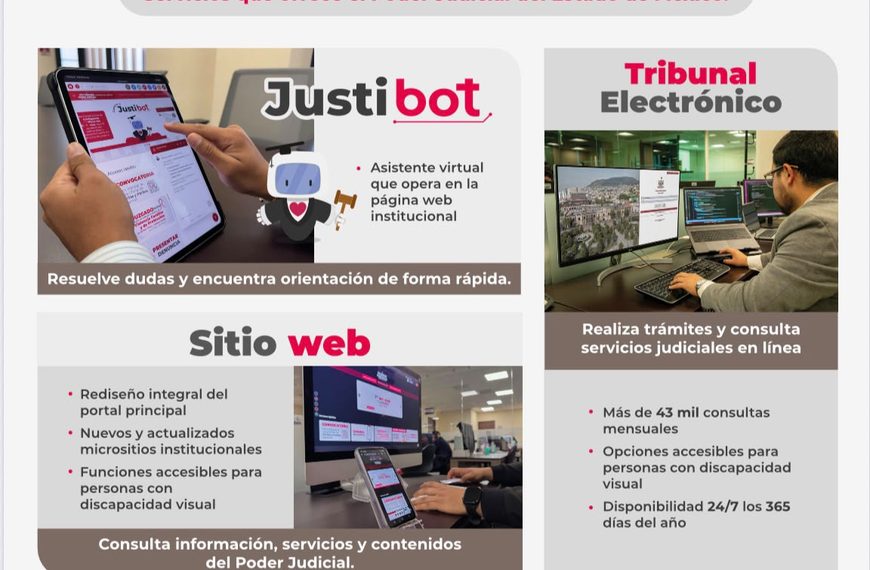 PODER JUDICIAL DEL EDOMEX IMPULSA SERVICIOS DIGITALES Y MECANISMOS DE MEDIACIÓN