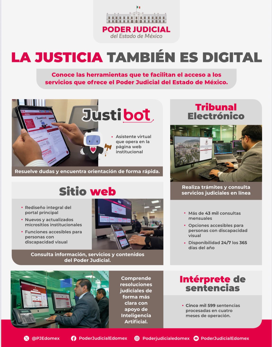 PODER JUDICIAL DEL EDOMEX IMPULSA SERVICIOS DIGITALES Y MECANISMOS DE MEDIACIÓN